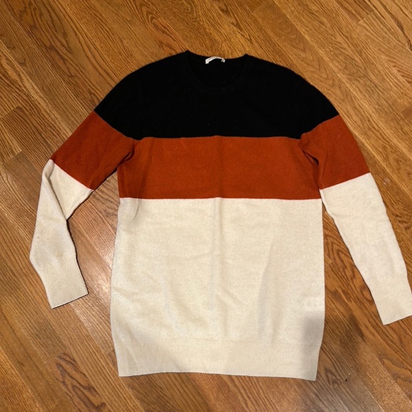 EQUIPMENT cashmere sweater striped tunic small - Picture 1 of 5